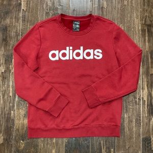 Women’s Dark Red Adidas Crewneck